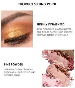 Palette d'ombres à paupières d'hiver, vente en gros, scintillantes, pressées, pures, à haute teneur en pigments - Product Image 5