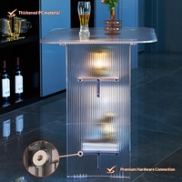 Étagère de rangement en acrylique transparente à rayures, étagère debout multicouche pour la cuisine, le salon