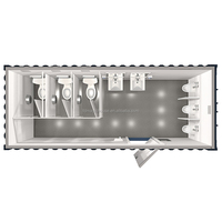 Toilettes publiques préfabriquées 40HQ - Bloc de toilettes modulaire en acier inoxydable, certifié Watermark et SAA, pour extérieur