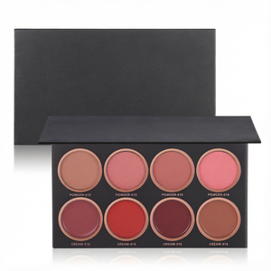 Paleta de Rubor de 9 Colores de Marca Privada, Maquillaje Facial en Polvo, Vegano, Resistente al Agua, Rubor Mate para Mejillas - Product Image 1