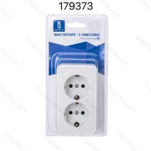 Prise 2 connecteurs ENCHUFE 5U, produit de sécurité électrique en plastique avec 2 connecteurs - Product Image 1