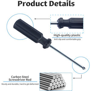 Новый дизайн 45 #   Миниатюрная стальная отвертка черного цвета в бумажной упаковке - Product Image 6