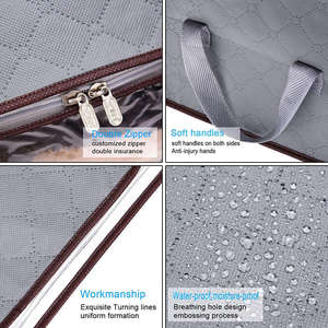 Extra Capacity Clothes <b>Storage</b> <b>Bag</b> Organizer <b>clear</b> Window Foldable Quilt <b>Storage</b> <b>Bag</b> Clothing <b>Storage</b> Box with Zipper - Product Image 4