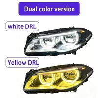 Adecuado para BMW Serie 5 F10/F18 modificado 2011/2017, conjunto de faros LED Angel Eye para Serie 5, faros delanteros