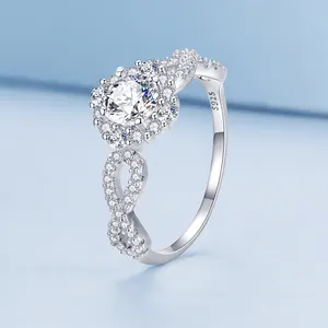 JLN 925 Sterling Silver Exquisite Zircon Finger Ring Eternal Love Ring For Women Engagement Wedding Fine Jewelry BSR352