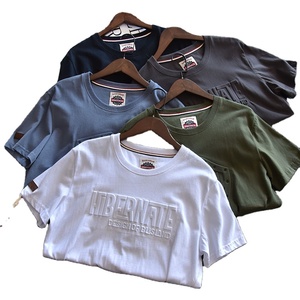 T-shirts en coton épais 300 GSM, coupe ajustée, tricotés, unis, personnalisables avec logo imprimé et gaufré 3D, style vintage blanc – Vente en gros - Product Image 2