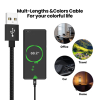 Câble de données tendance, câble de chargeur de téléphone tressé, USB Micro PD, charge rapide pour accessoires mobiles et ordinateur