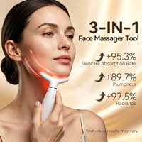 Appareil de luminothérapie rouge pour le visage, masseur facial, lumière à 3 couleurs, équipement de beauté à domicile, lifting du visage et du cou, produits de soin de la peau