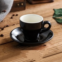 Nouveau produit chaud personnalisé 80ml ensemble de tasses colorées hôtel bureau à domicile expresso café tasse en céramique avec soucoupe