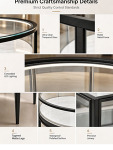 Vitrina Circular para Joyería, LED, Acero Inoxidable, Vidrio Templado, Impermeable, Ecológica, Mostrador de Exhibición para Relojes de Lujo y Museos - Product Image 2