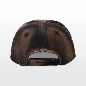 Casquette de baseball déstructurée unisexe en jean délavé 6 panneaux, style papa, imperméable, avec boucle métallique, OEM_ODM - Product Image 3
