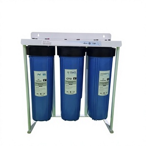 Système de purification d'eau de qualité supérieure, 20 pouces, 3 étapes, PP-CTO-PP, pour préfiltration, avec filetage en cuivre, pour maison et restaurant. - Product Image 1
