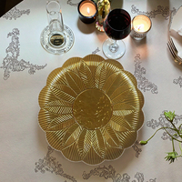 Nouvelles Assiettes de Présentation en Plastique de Luxe Tendance, Motif Floral Pigmenté, pour Mariages, Hôtels, Fêtes, Vaisselle de Dîner Fujian, Usage Domestique