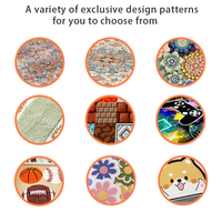 Tapis de porte modernes personnalisés en polyester 100% à motifs géométriques, tapis de salon antimicrobiens fabriqués à la machine, impression 3D, rouleau de 2m