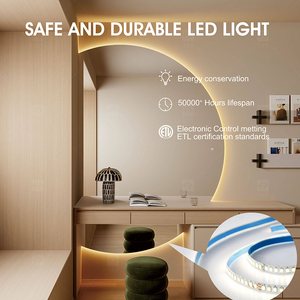 Modern Home Decor Half Moon Round Shape Led <b>Light</b> Smart Mirror Touch <b>Sensor</b> <b>Switch</b> Wall Bathroom Mirror - Product Image 4