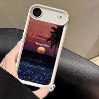 Coque de protection souple en TPU motif Coucher de soleil pour iPhone 17, 11 Pro, 8 Plus, 14 Pro Max