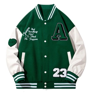 Women's Best Quality Custom Made Letterman/Varsity Baseball Jacket Leather <b>Arm</b> Button with Cotton Filling Material - Product Image 1