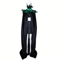 Chal de Plumas Extra Largo Cosido a Mano para Mujer, Talla Personalizada, Color Personalizado, Disfraz de Halloween, Conjunto de Disfraz para Fiesta