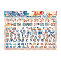 Autocollants à thème classique chinois traditionnel, 4 pièces par paquet, autocollants puzzle estampés à chaud pour journalisation créative DIY