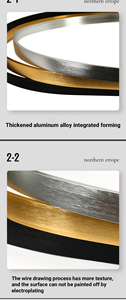 Espejo con marco de aleación de aluminio, espejo dorado arqueado cepillado, espejo de pared grande personalizado, espejo de pared arqueado moderno - Product Image 6