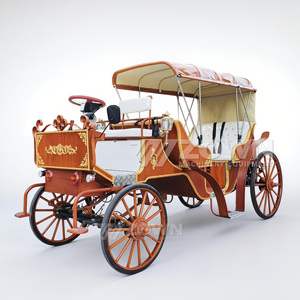 Calèche électrique personnalisée pour événements spéciaux, limousine de tourisme, calèche vintage blanche - Product Image 4