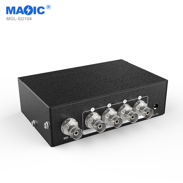 High Quality 3G/HD/SD SDI Splitter 1x 4 Distribution 1080P 1 in 4 Out SDI Video Signal Splitter for Monitor