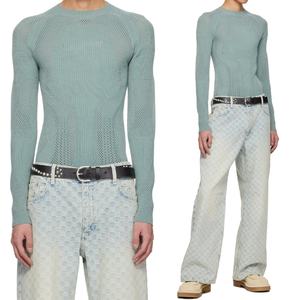 เสื้อยืดแขนยาวทรงแร็กแลนสำหรับผู้ชาย ทรงสลิม กระชับ ยืดหยุ่น ผ้าริบถัก ระบายอากาศ แห้งเร็ว เหมาะสำหรับกิจกรรมกลางแจ้ง เสื้อคอปกสำหรับแข่งขัน - Product Image 1