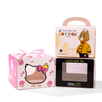 Boîte à gâteau pliable en carton, boîte d'emballage personnalisée pour pâtisserie avec couvercle