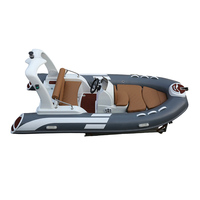 Bateau de pêche semi-rigide en fibre de verre RIB 390CL avec tube en PVC de haute qualité, couleur au choix