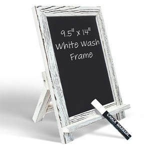 Tablero de escritura con soporte de madera plegable pequeño con repisa incorporada y <span class=keywords><strong>pizarra</strong></span> magnética, <span class=keywords><strong>pizarra</strong></span> extraíble para el hogar, Color negro - Product Image 4