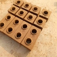 Machine manuelle de fabrication de briques creuses en terre, boue, argile et terre cuite LONTA QMR2-40
