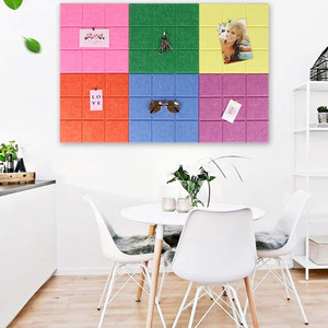 Pegatinas de fieltro 3d para pared de habitación de niños, tablón con pin para mensajes, letras, foto, decoración del hogar - Product Image 3
