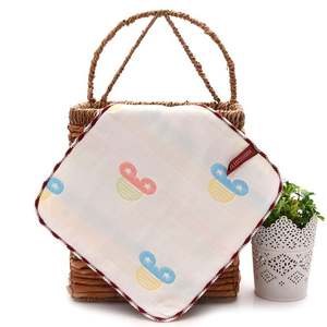 Toalla de Mano de Algodón Orgánico para Niños, Seis Capas, Babero de Limpieza, Forma Cuadrada, Técnica de Tejido, para Uso en el Hogar y el Baño - Product Image 5