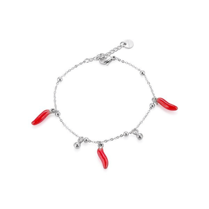 Amy Amy Fashion Charm <b>Bracelet</b> Silver Plated Zinc Alloy Resin Chili Pepper Women's Gift Jewelry P2002 - Product Image 4