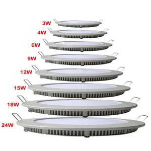 3W 4W 6W 12W 18W 24W LED delgada redondo y cuadrado de la luz del Panel - Product Image 1