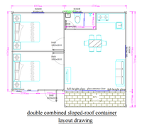 Casa Contenedor Modular Prefabricada UVO en Forma de A, Color Personalizado, Panel Sándwich de Acero, Mini Casa, Villa, Resort, Cabaña de Jardín
