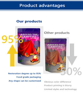 ถุงซิปล็อกบรรจุอาหาร3ด้านปิดผนึกได้ถุงบรรจุอาหารเกรดถุงขนมขบเคี้ยวนัทป็อปคอนบรรจุถุง3.5ก. - Product Image 4