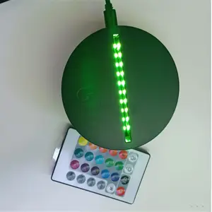 최고의 인기 크리 에이 티브 추상 시각적 사랑 Ballon 3D Led 램프 기본 7 색 터치 미니 Led 밤 빛 3D 아크릴 램프