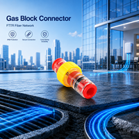 Konektor Blok Gas Mikroduct Telekomunikasi FTTX Pasif Push Fit Fiber Micro Pipe Gas Block Coupler Aksesori Kabel Terpendam Langsung