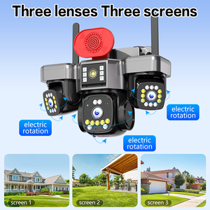<span class=keywords><strong>Nueva</strong></span> Cámara PTZ Solar Inalámbrica 4G de 12MP, 3 Lentes, Seguridad Wifi para Exteriores, 3 PTZ, Visión Nocturna HD, Cámara CCTV Solar - Product Image 5