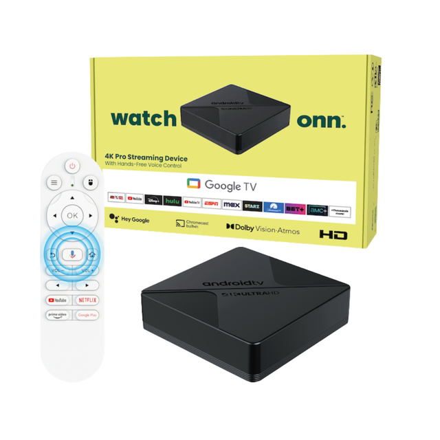 Onn 1080p Pro Android16 TV Stick Box Smart Quad Core with 2GB RAM Dual-Band Wi-Fi 1-Year Warranty Streaming