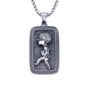 Stainless Steel Buddha Boy Pendant Cartoon Design Unisex Fashion <b>Necklace</b> 2160110 - Product Image 5
