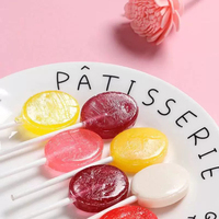 Multi-Colored Sugar-Free Xylitol Lollipops Mixed Fruit Flavor Halal Sweet Candy
