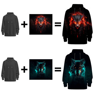 Vente en gros de sweatshirts tricotés en coton et polyester brodés imprimés en 3D sweatshirts à capuche surdimensionnés en relief avec logo personnalisé - Product Image 2