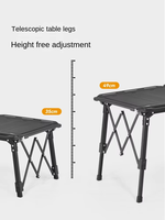 IGT Table de Camping en plein air Portable réglable en hauteur ensemble complet équipement en alliage d'aluminium Table tactique pliante plage moderne