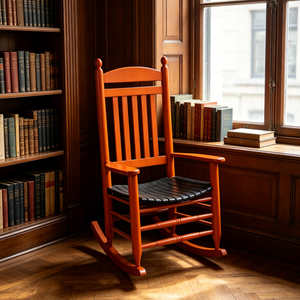 Nouvelle <span class=keywords><strong>chaise</strong></span> à bascule en bois marron pour enfant, pas chère, pour bébé, garçon, fille, salon, meubles <span class=keywords><strong>de</strong></span> maison - Product Image 4