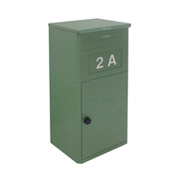 Boîte aux lettres murale extra-large en métal vert clair, étanche avec serrure pour usage extérieur – Nouveauté 2026