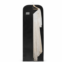 Sac de transport portable pour robe en matériau PP Wedcova |   Housse de vêtement suspendue |   Système de rangement de voyage complet |   Robe longue de mariée avec fermeture éclair pour femme