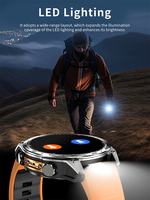 Jam Tangan Pintar GPS Outdoor Sport HD300 Pro Layar Amoled 1.43 inci Tahan Air 3ATM dengan Senter Pelacak Kebugaran