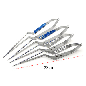 Endoscopische gebogen handmatige neurochirurgische schaar Minimaal invasieve chirurgische instrumenten Titaniumlegering Roestvrij staal - Product Image 1
